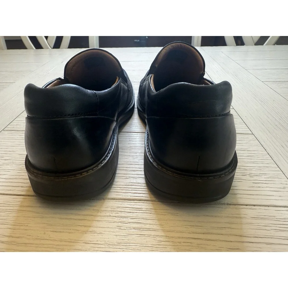 Ecco Shock Point‎ Men's Black Leather Slip On Loafer Shoes Size 8